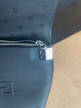 Givenchy Black Cosmetic Pouch with Silver Hardware
